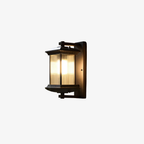 Tiered Glass Outdoor Wall Light, Warm White LED Porch Lamp - view 1