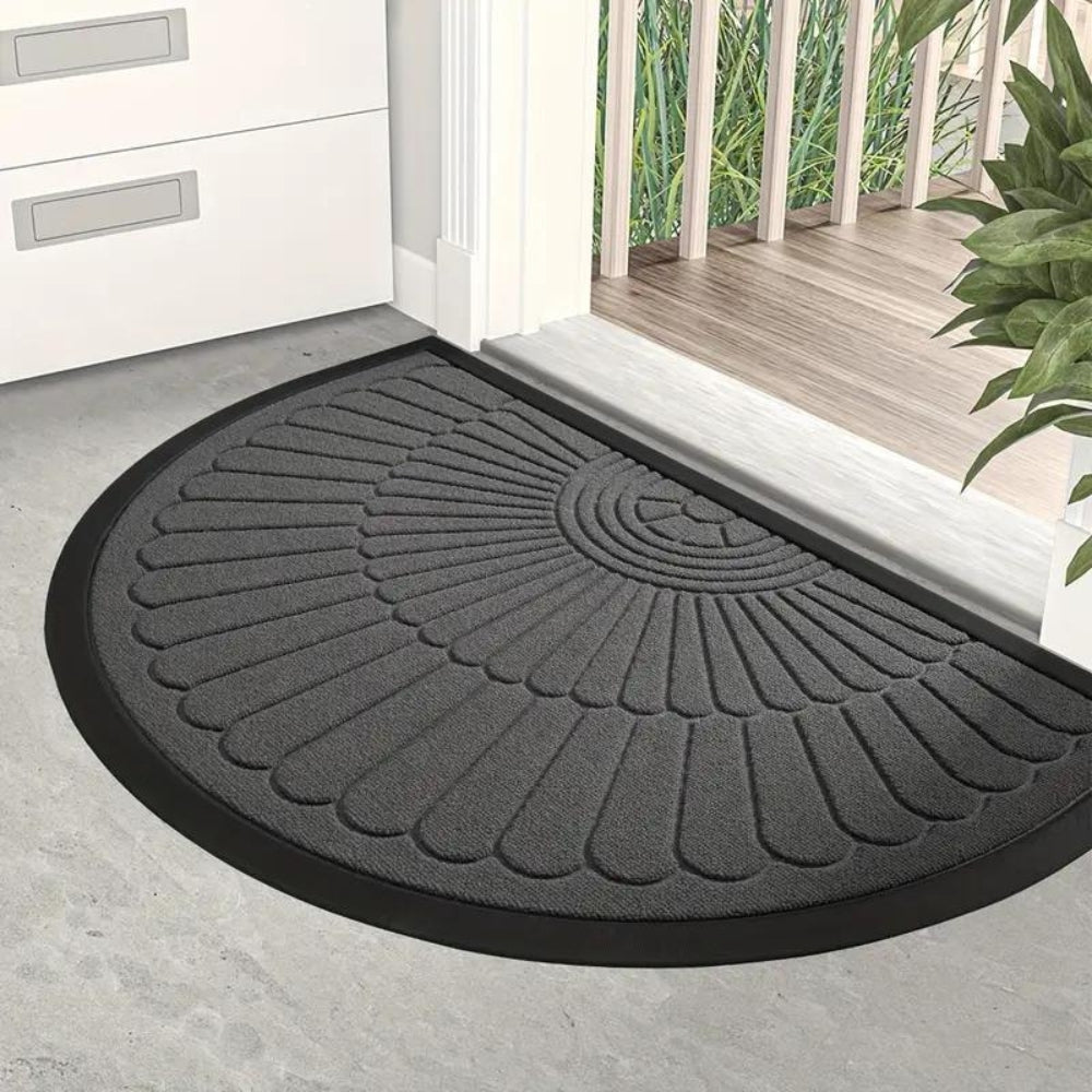 Half-Round Welcome Polyester Doormat – image 1