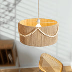 Natural Jute Pendant Light with Metal Frame - view 2
