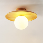Wood-Shade LED Flush Ceiling Light, Scandinavian Style - view 23