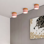 Wood-Effect LED Button Ceiling Light - view 6