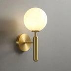 Glass Globe Wall Sconce with Black or Gold-Tone Frame - view 3