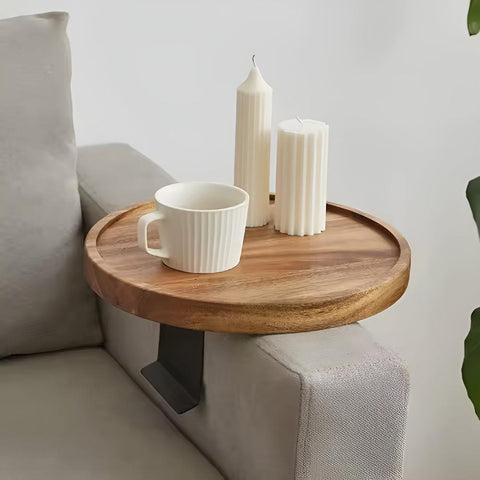 Adjustable Wood-Effect Sofa Armrest Tray – image 10