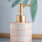 Striped Ceramic Soap Dispenser 350 mL – image 9