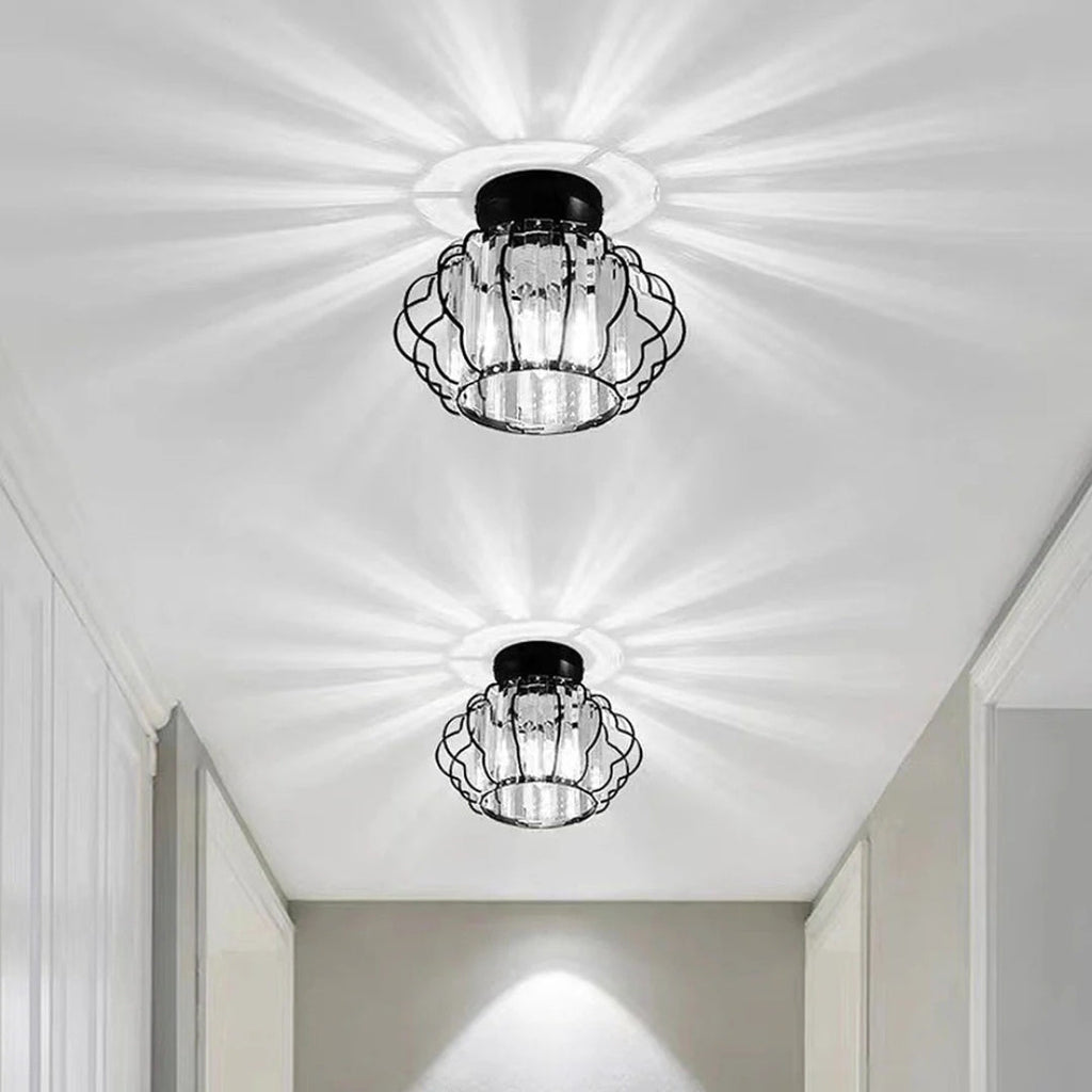 Prismatic Crystal Ceiling Light with Metal Fittings - view 16