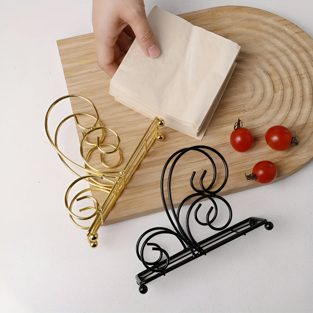 Scrollwork Iron Napkin Holder – image 1