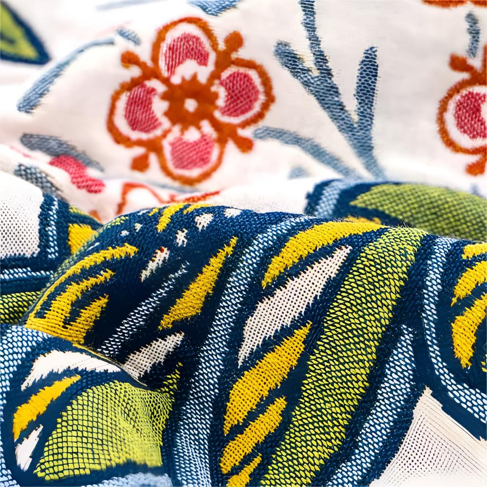 Reversible Floral Cotton Bath Towel – image 3