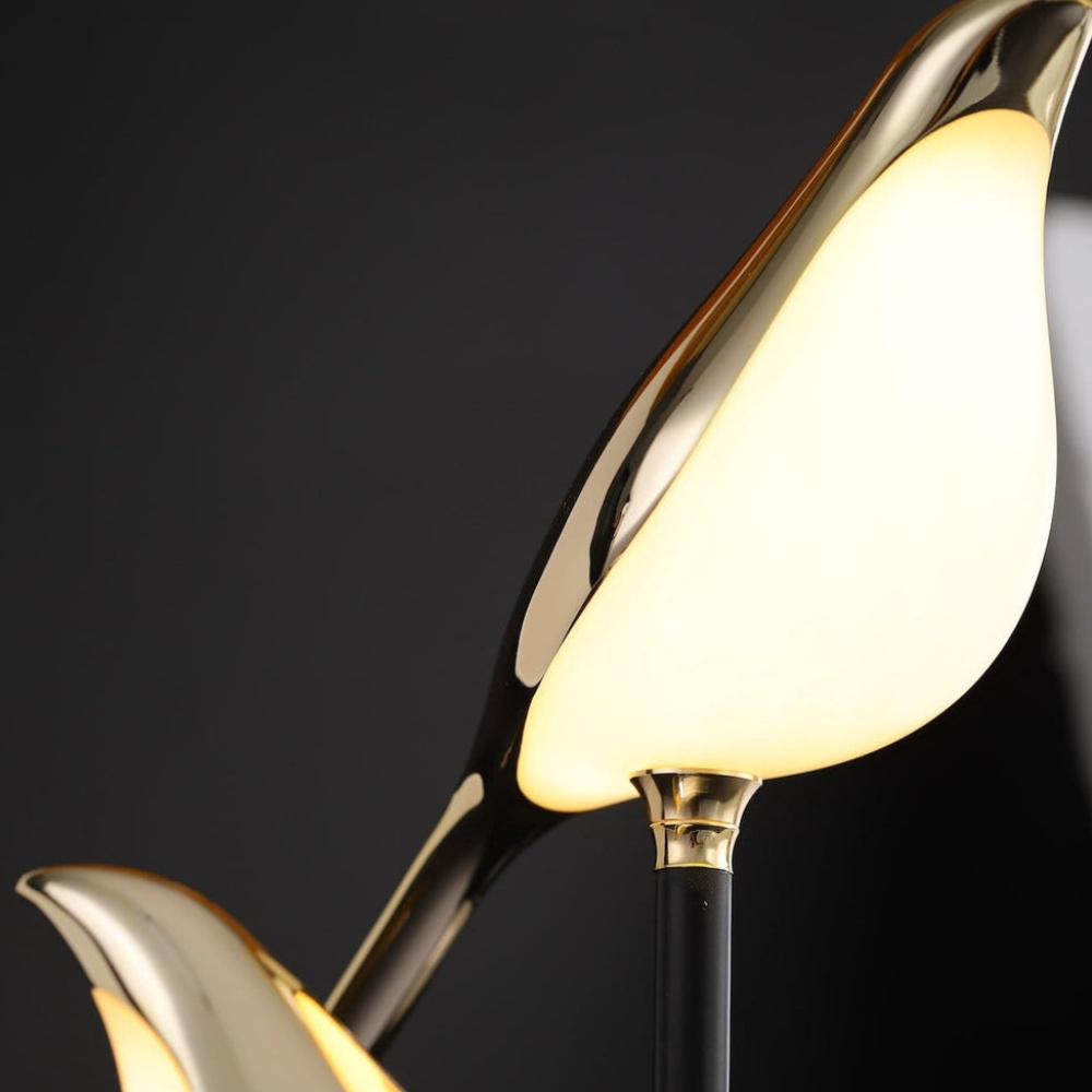 LED Bird Table Lamp with Gold-Tone Frame, UK Plug - view 8