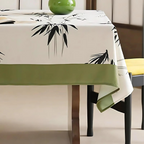 Bamboo Leaf Print Polyester Tablecloth – image 4