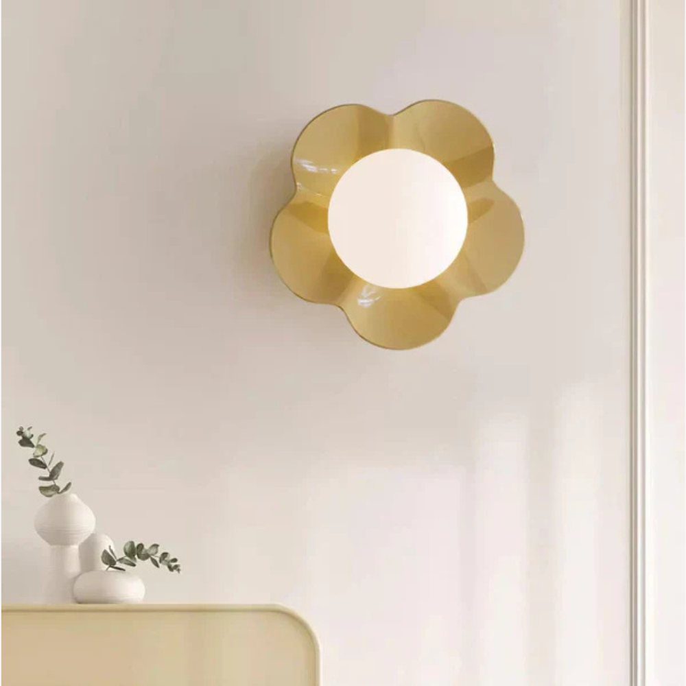 Flower Petal Wall Sconce, Danish Pastel Design - view 16