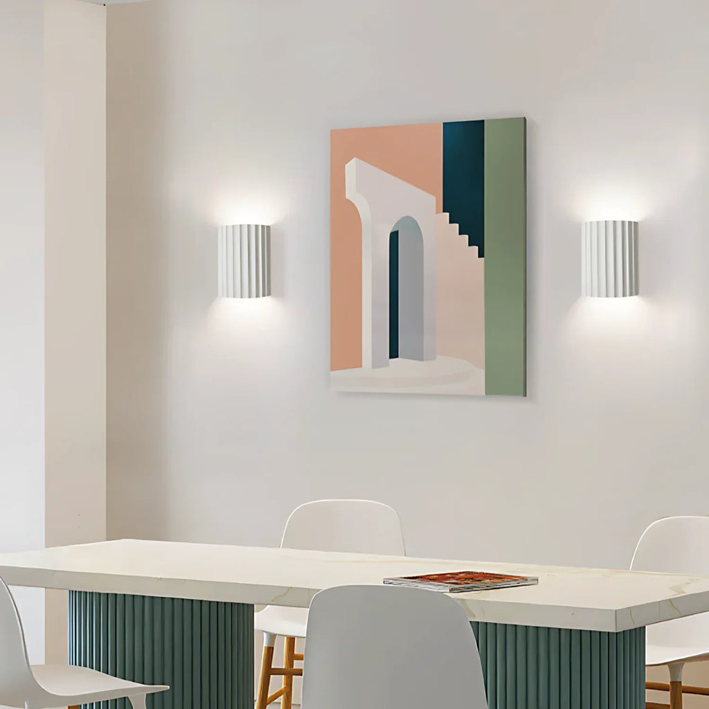 Ribbed Resin Wall Sconce with Push-Button Switch - view 8