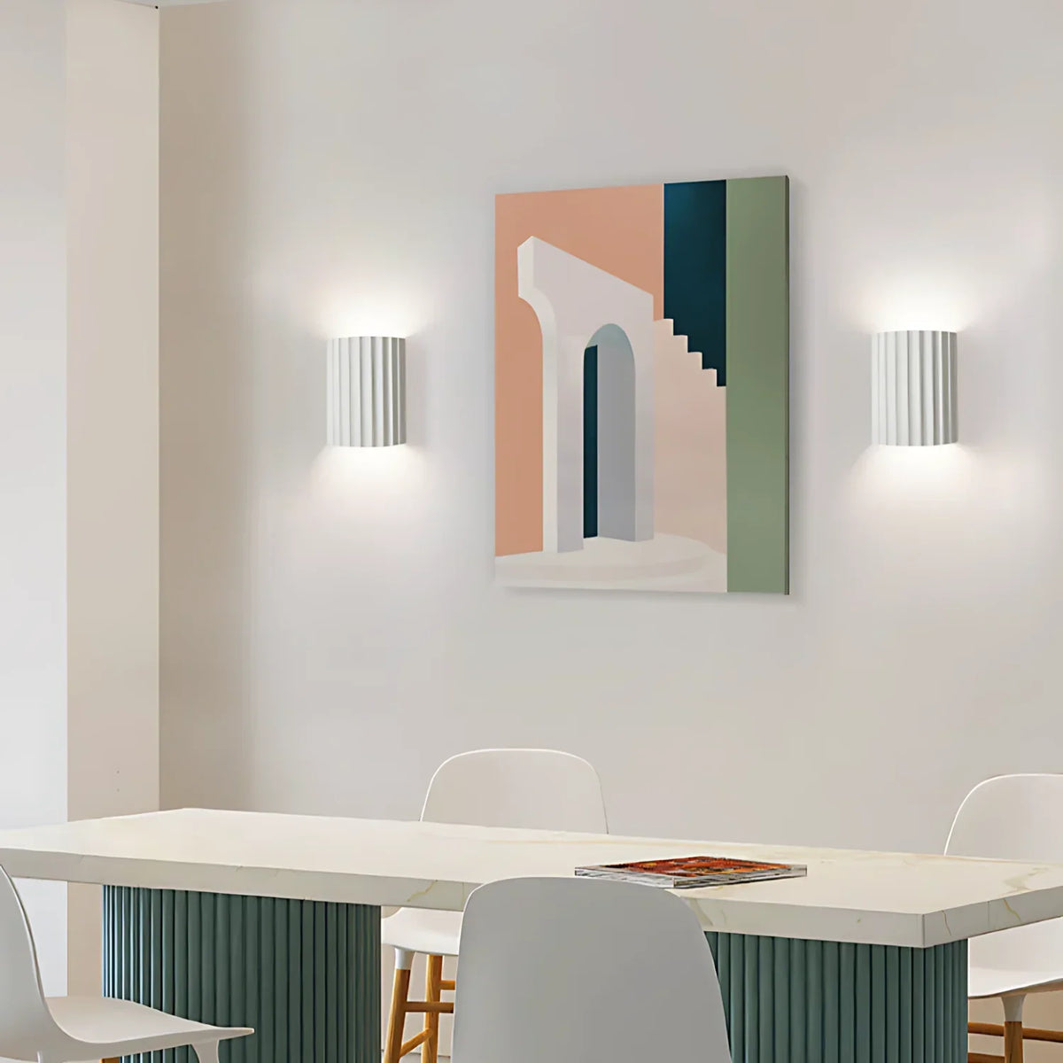 Ribbed Resin Wall Sconce with Push-Button Switch - view 8