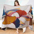 Ginkgo Leaf Cotton Towel with Tassels – image 1