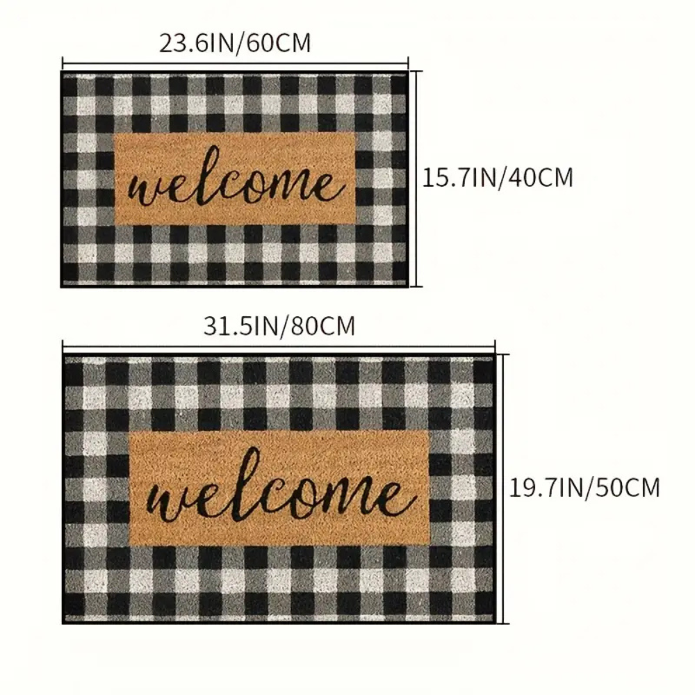 Buffalo Check Coir Doormat – image 3