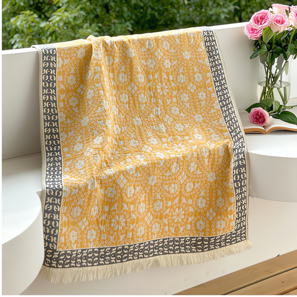 Patterned Cotton Bath Towel – image 2