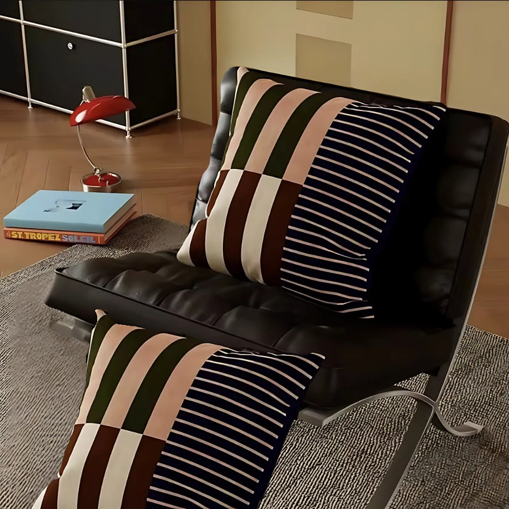Colour Block Striped Cushion Cover – image 2