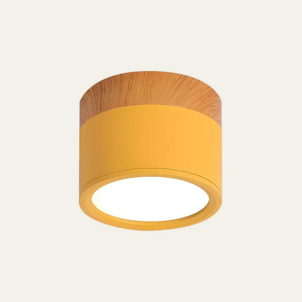 Wood-Effect LED Button Ceiling Light - view 26