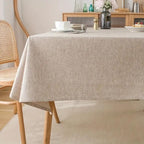 Plain Cotton Linen Dining Tablecloth – image 1