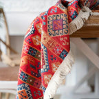 Geometric Jacquard Fringe Tablecloth – image 2