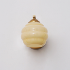Ribbed Glass Globe Wall Sconce with Gold-Tone Fittings - view 26