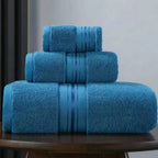Cotton Bathroom Towel Set – 3 Pieces – image 3