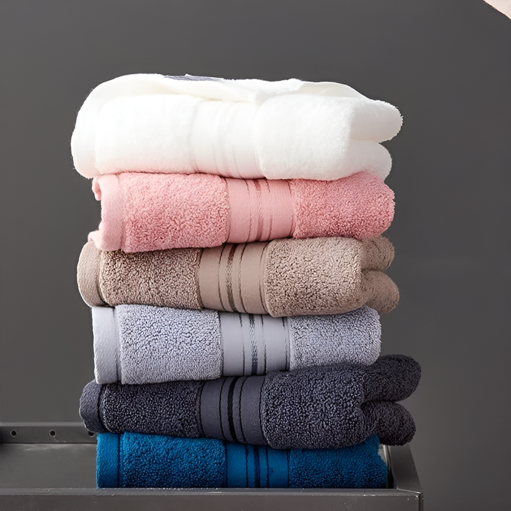 Cotton Bathroom Towel Set – 3 Pieces – image 7