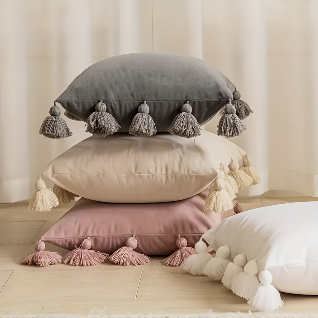 Velvet Tassel Cushion Cover – image 9