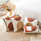 Geometric Embroidered Cotton Cushion Cover – image 7