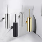 Wall-Mounted Stainless Steel Toilet Brush and Holder — product view 3