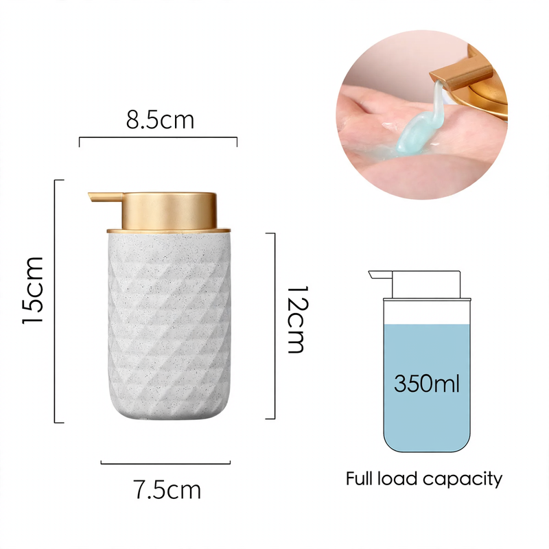 Textured Ceramic Pump Soap Dispenser – product image 3
