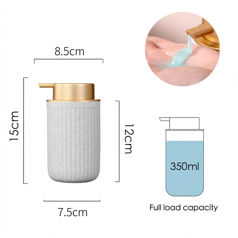 Textured Ceramic Pump Soap Dispenser – product image 5