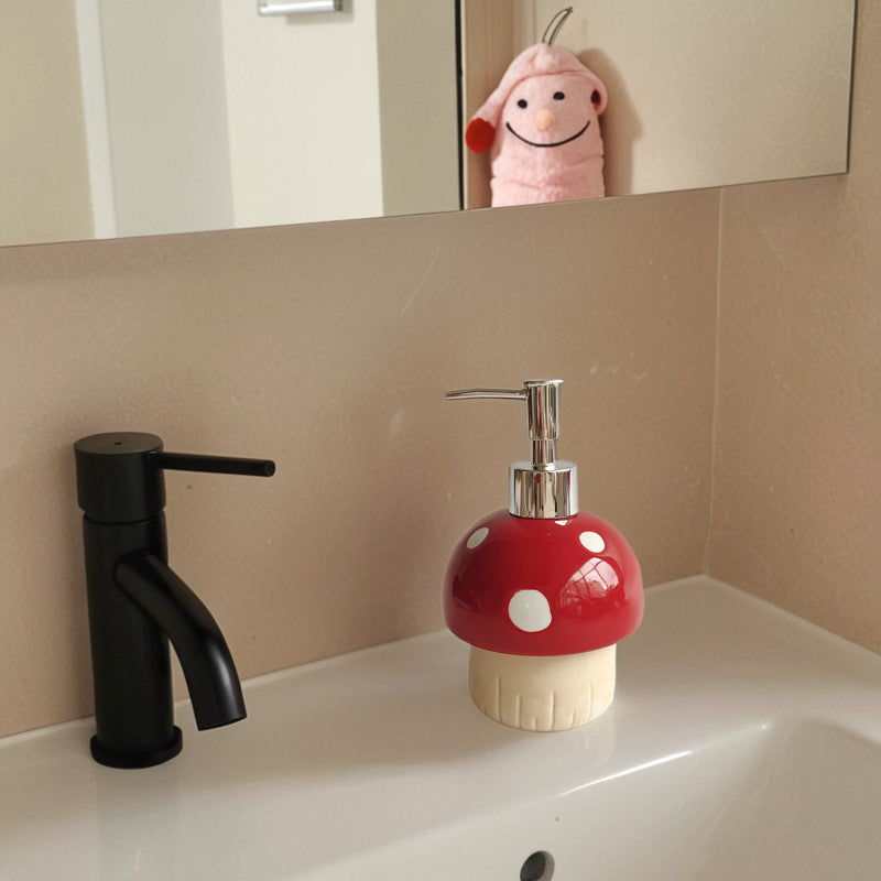 Mushroom Shape Ceramic Soap Dispenser – product image 2