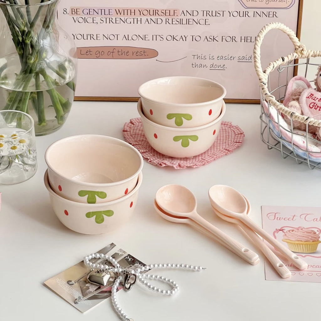 Strawberry Pattern Ceramic Bowl – product image 2