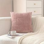 Textured Faux Fur Cushion Cover with Velvet Reverse – image 3