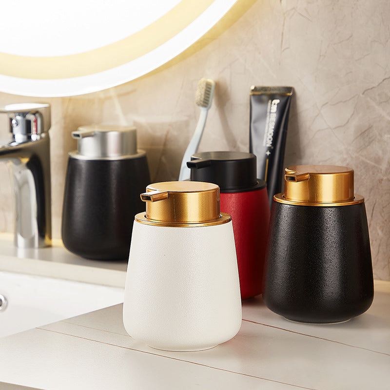 Rounded Ceramic Pump Soap Dispenser – product image 1