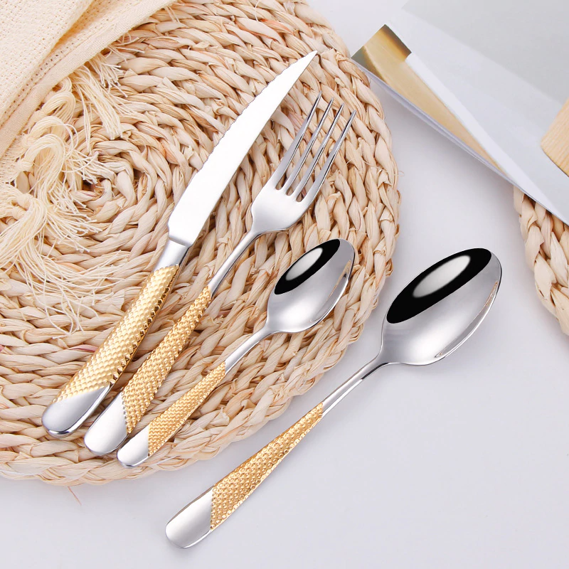Diagonal Texture Cutlery Set – product image 4