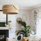 Natural Jute Pendant Light with Metal Frame - view 3