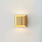 Metal LED Wall Sconce with Gold-Tone Interior - view 9