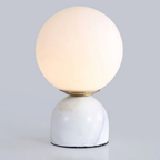 Marble Base Glass Globe Table Lamp, UK Plug - view 1