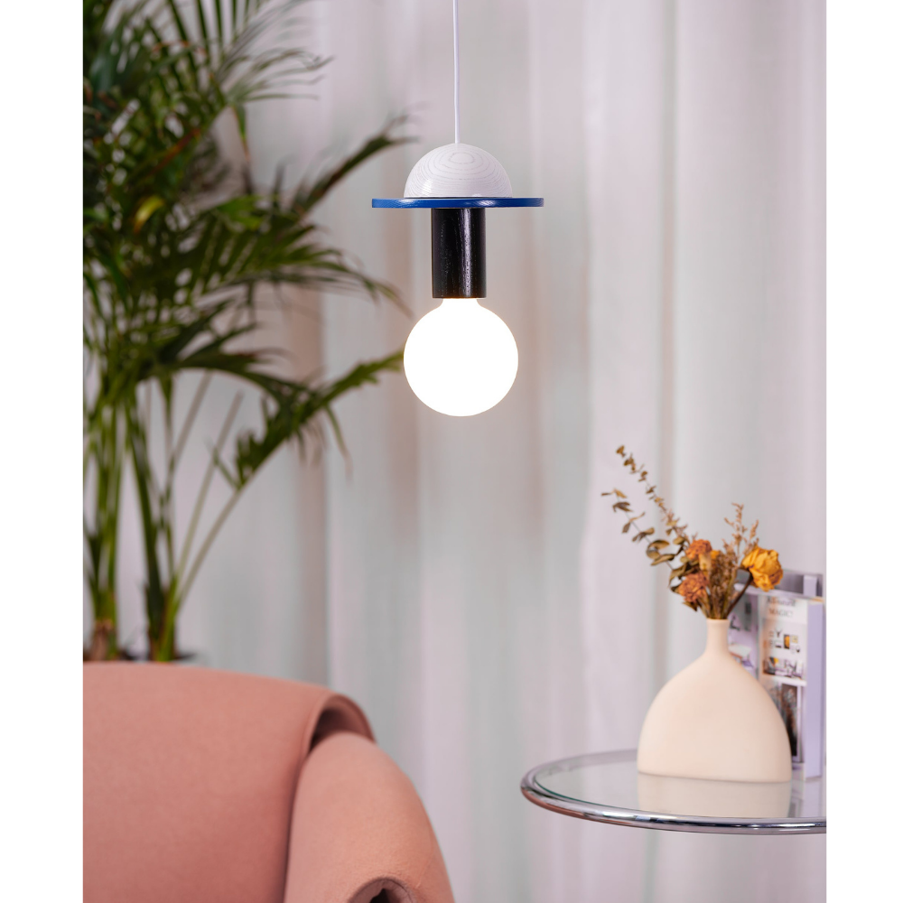 Geometric Wood Pendant Light, Sculptural Nordic Design - view 31