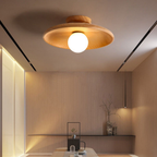 Wood-Shade LED Flush Ceiling Light, Scandinavian Style - view 8