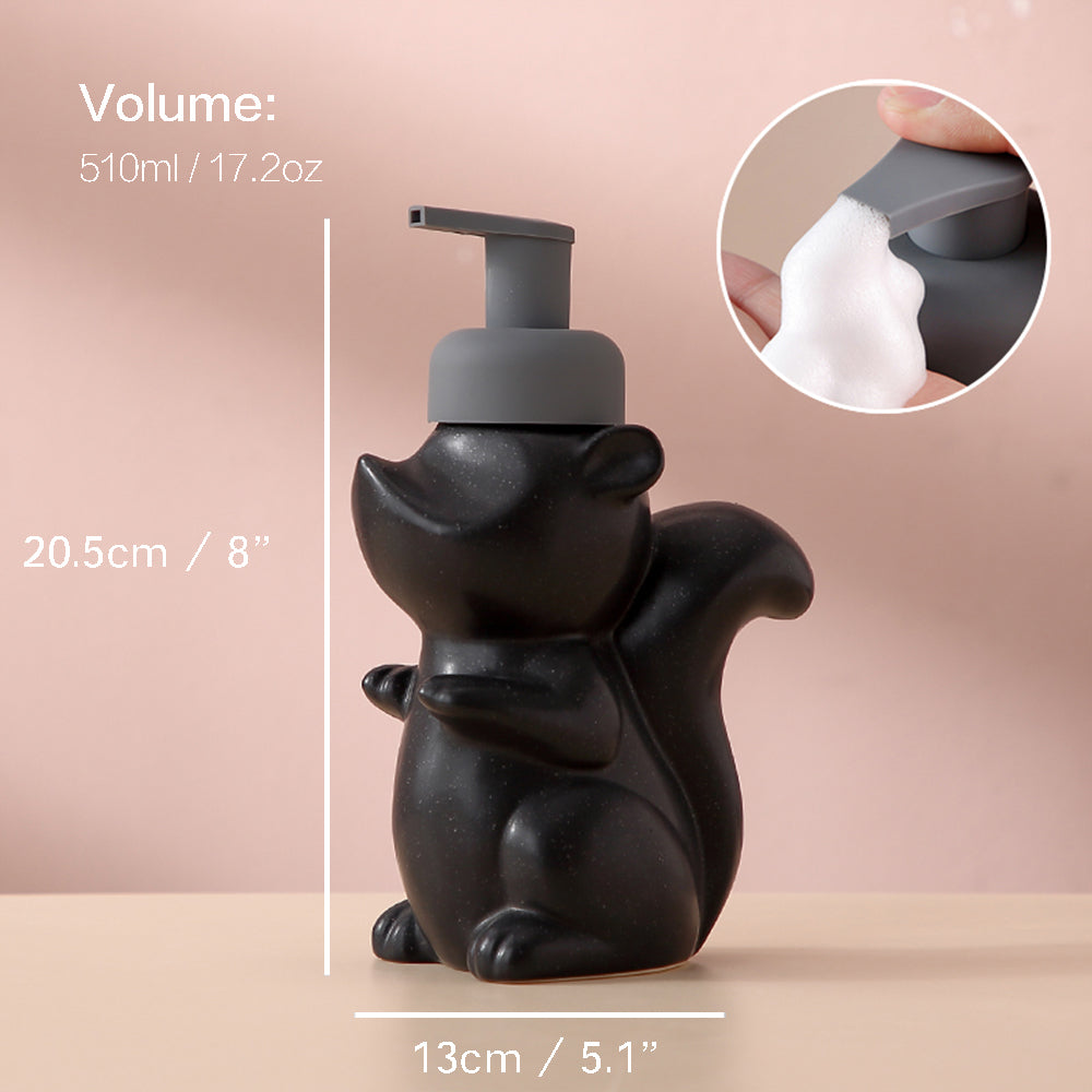 Squirrel Ceramic Foaming Soap Dispenser, 510 mL