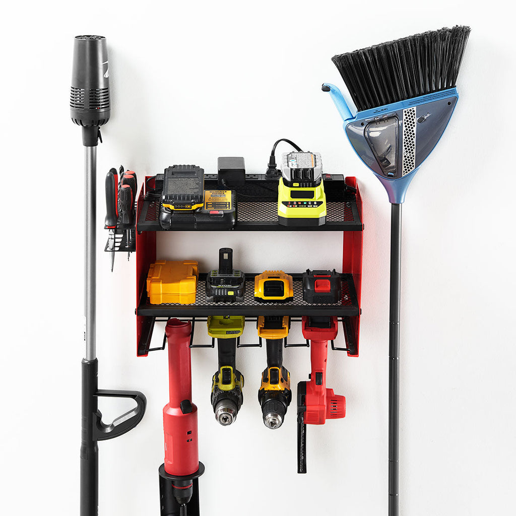 Tool Organiser Wall Mount Power Station Garage Storage Shelf