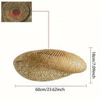 Handwoven Bohemian Rattan Pendant Lampshade