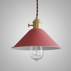 Matte Cone Pendant Light with Brass Fitting - view 21