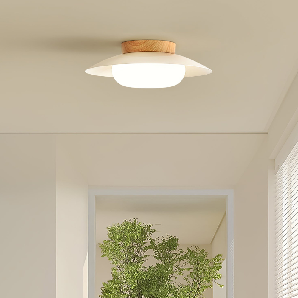 Cream Acrylic LED Flush Ceiling Light, 35 cm - view 4