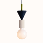 Geometric Wood Pendant Light, Sculptural Nordic Design - view 36