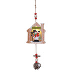 Wooden Christmas House Ornament with Santa Design - product view 1