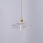 Glass Petal Pendant Light with Brass Fittings - view 10