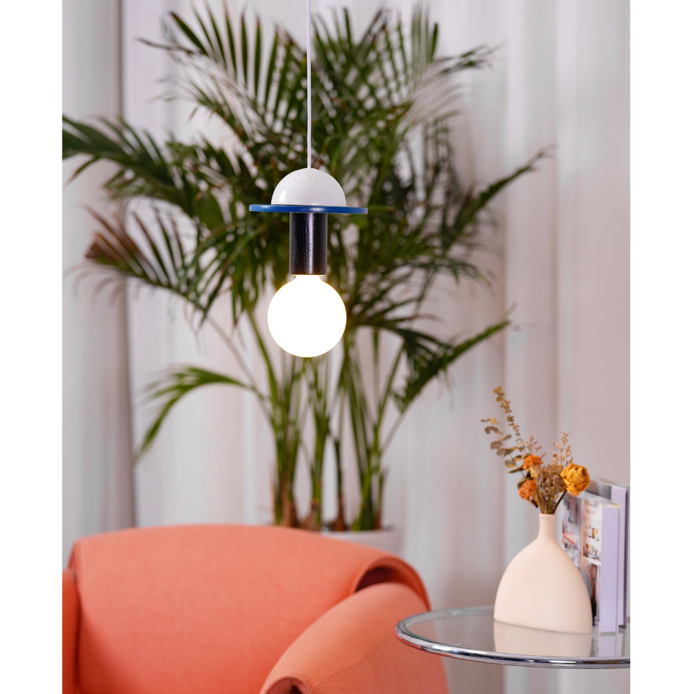 Geometric Wood Pendant Light, Sculptural Nordic Design - view 25